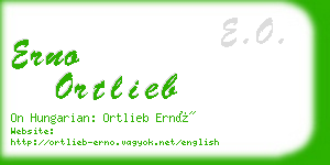 erno ortlieb business card